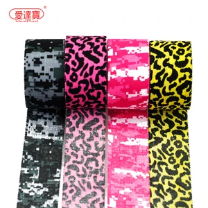 Бесплатная доставка камуфляжная кинезиологическая лента с леопардовым принтом спортивная лента зигзагообразный край Атлетическая клейкая лента