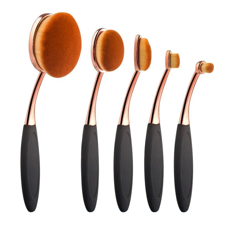 

5 Pcs Professional Makeup Brushes Set Foundation Powder Blushes Brush Toothbrush Shape Soft High Quality Women’s Cosmetics Tools