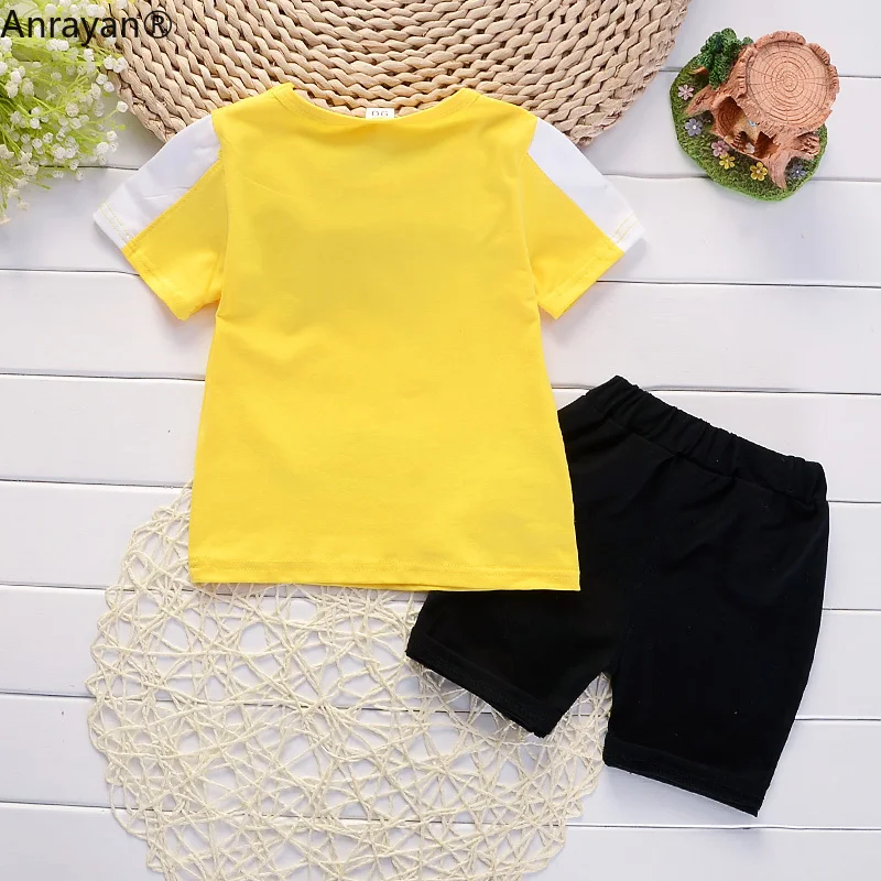 2020 Детская летняя одежда для маленьких мальчиков костюмы из 2 предметов с