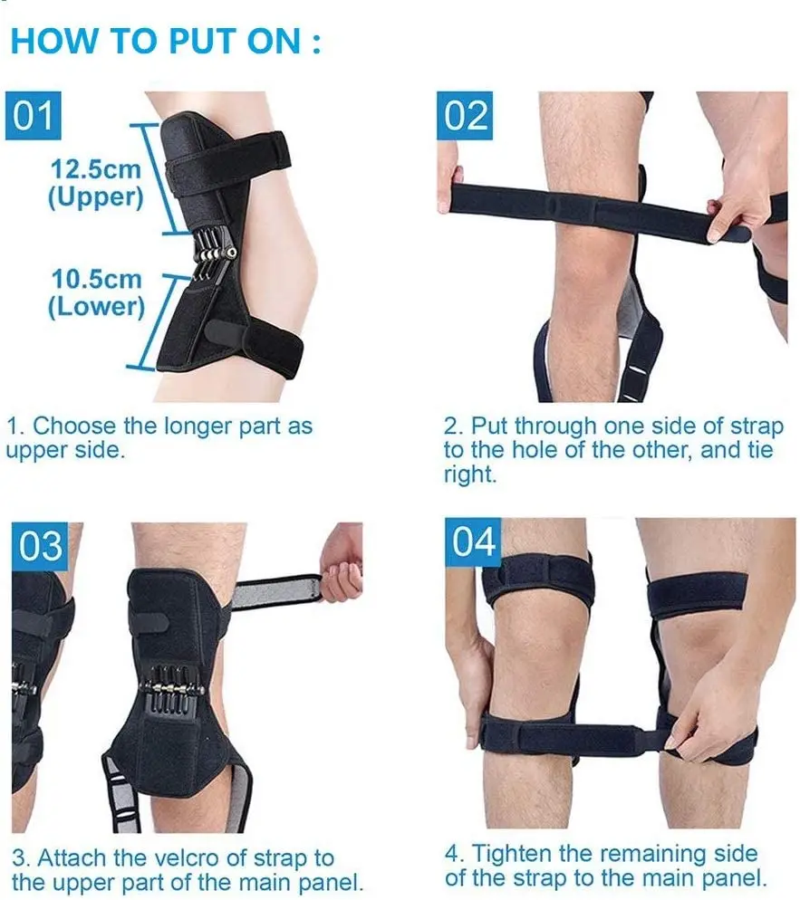 

Adjustable Support Knee Pads Knee Protection Booster Joint Power Powerful Rebound Spring Force Sports Reduces Soreness