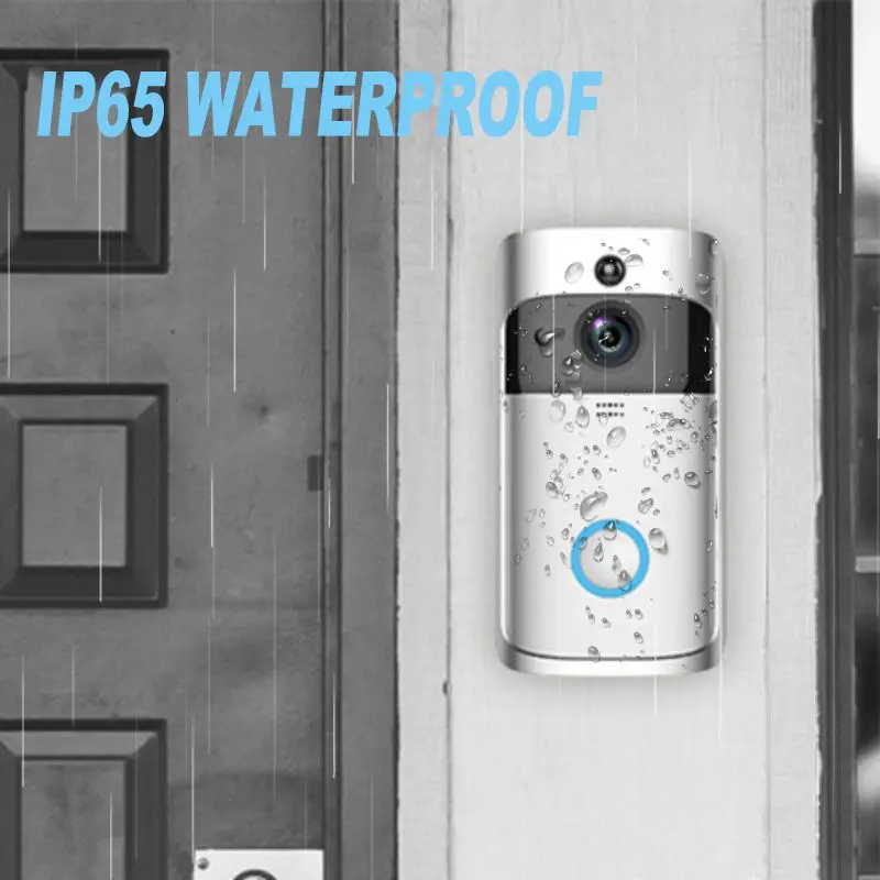 Беспроводной дверной звонок Водонепроницаемый WiFi камера безопасности с Chime Cloud