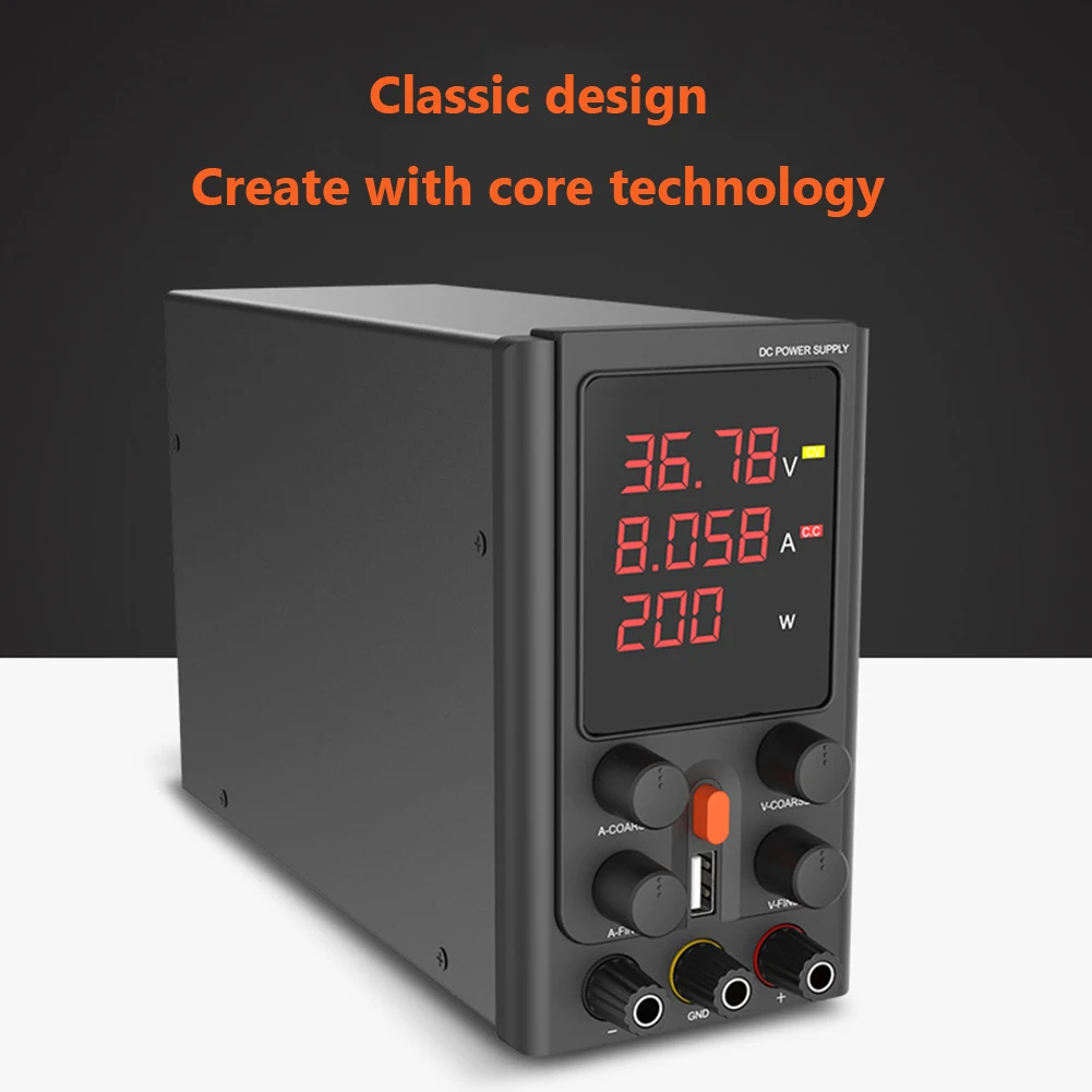 

Adjustable DC Regulated Power Supply LED Digital 5A Voltage Current Regulator Laboratory Car Speaker USB Power Charger Accessory