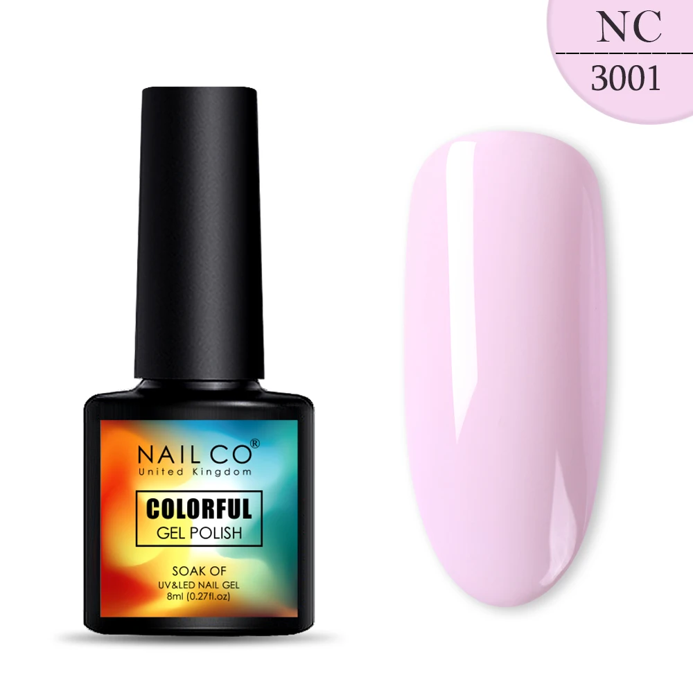 3001 NAILCO, новинка, 8 мл, 130 цветов, светодиодный Гель-лак для ногтей УФ гель для ногтей, салонный домашний лак, Гель-лак, гибридный, впитывающий - Цвет: 3001