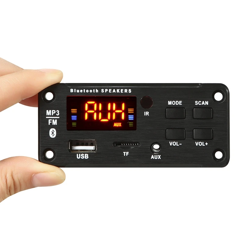 DC12V беспроводной Bluetooth MP3 WMA USB/SD/FM/AUX декодер плата пластина аудио модуль цветной
