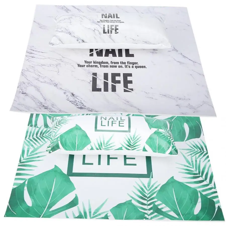 Lootaan Manicure Nail Art Hand Pillow Pad Set Salon Rest Holder Cushion Washable Table Mat Nails Design | Красота и здоровье