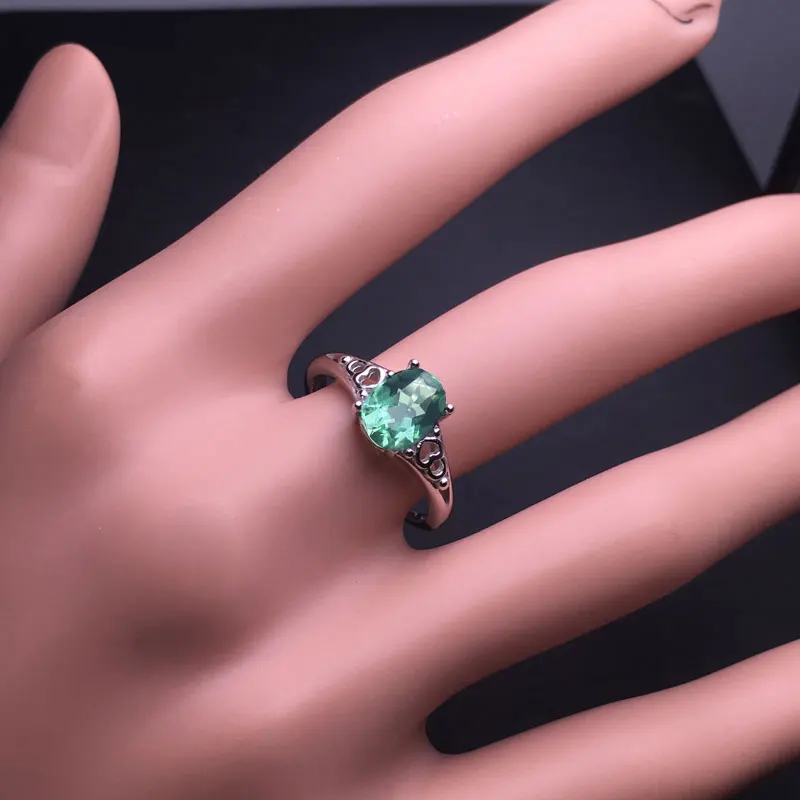 Женское кварцевое кольцо CSJ ювелирное изделие из серебра 925 пробы с коробкой