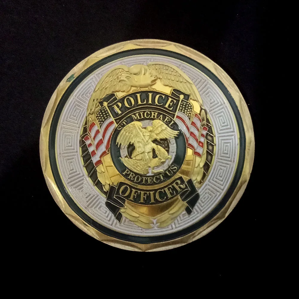 

Соединенные Штаты полицейский Коллекционная позолоченная сувенир ST. Micheal покровителя правоохранительных органов памятная монета