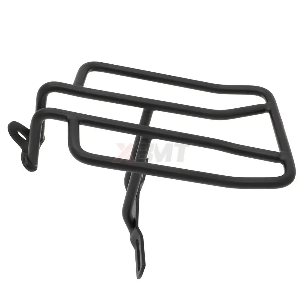 Черный/Хромированный задний багажник из стали для мотоцикла Harley Dyna Sportster XL883 XL1200