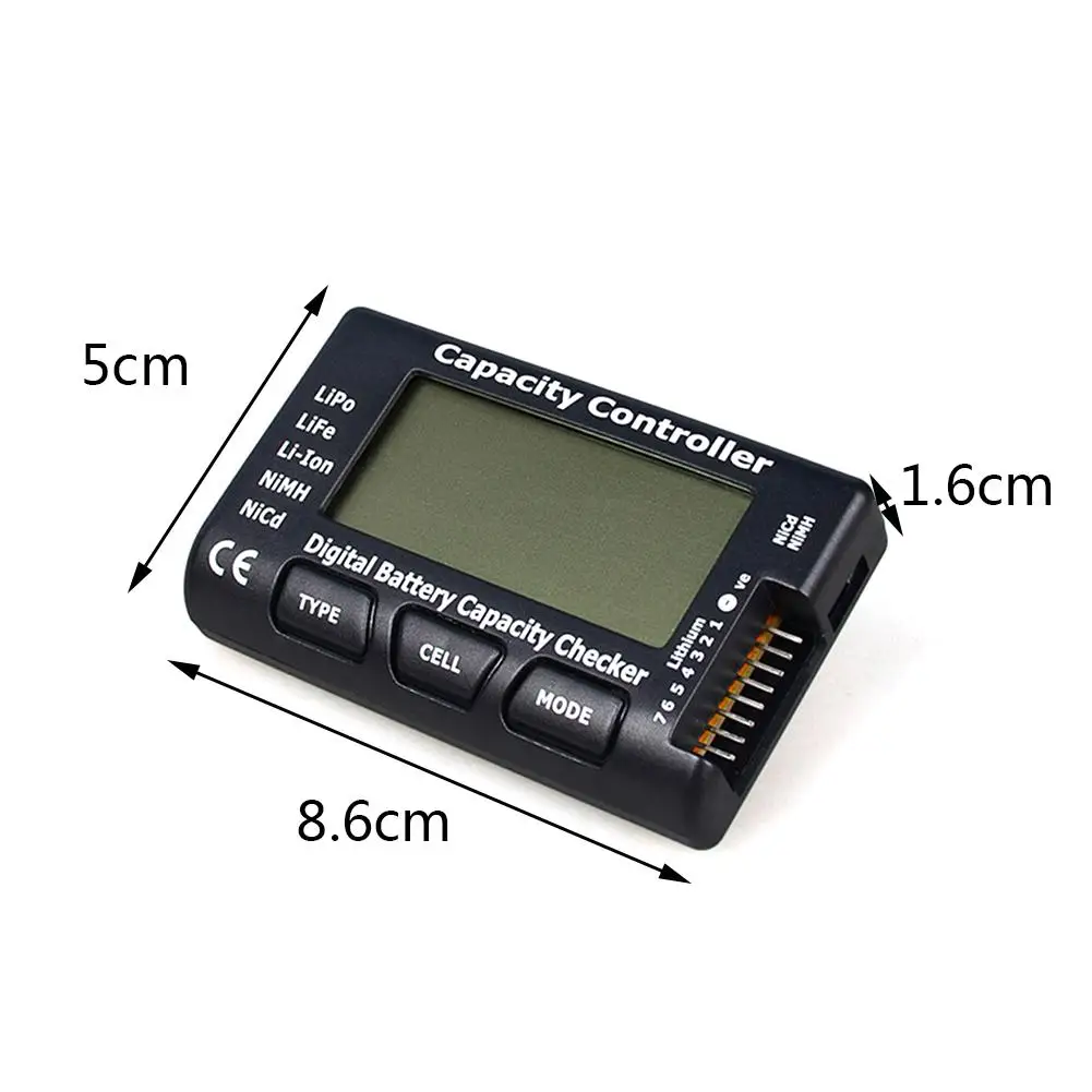 

7 Digital Battery Voltage Tester Checker LiPo LiFe Li-ion Nicd NiMH Battery Voltage Tester Checking CellMeter7 Digital Battery C