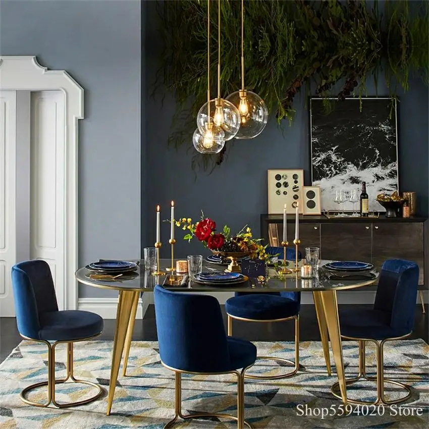 Скандинавский светодиодный Золотой подвесной светильник с шариками стеклянная