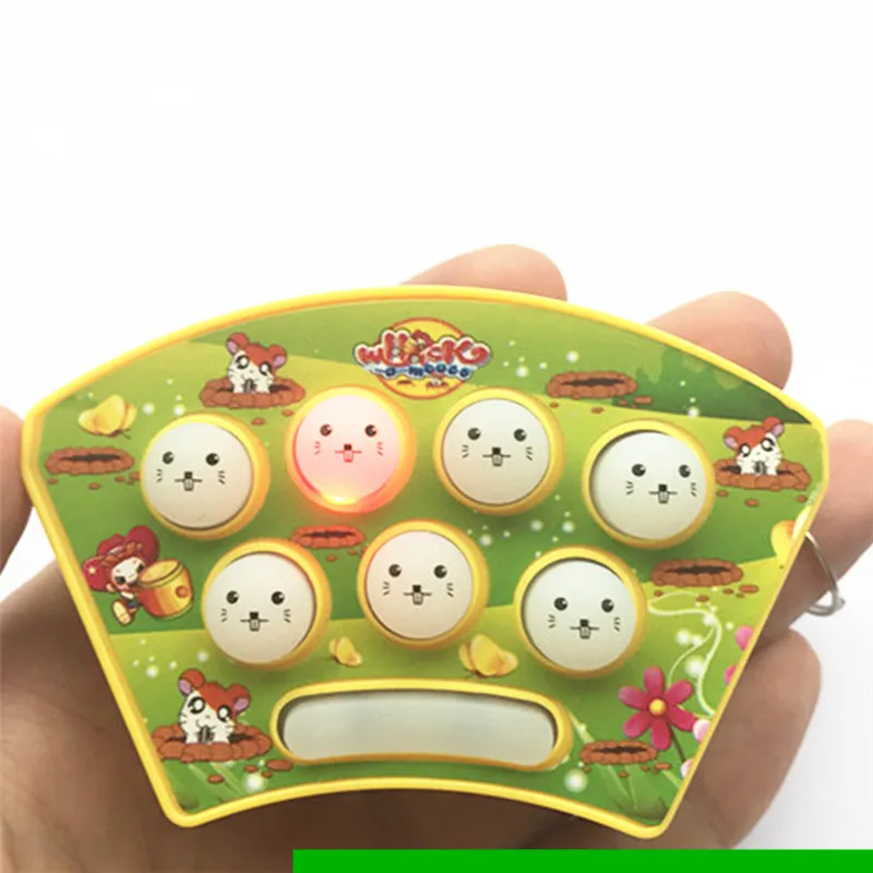 Kids Gift Hamster Game Player Mini Handheld game machine with key ring button battery | Электроника