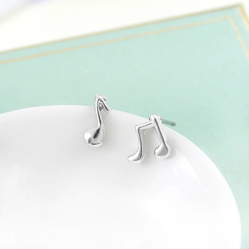 Оптовая цена! Корейская мода музыкальная нота нержавеющая сталь маленькие