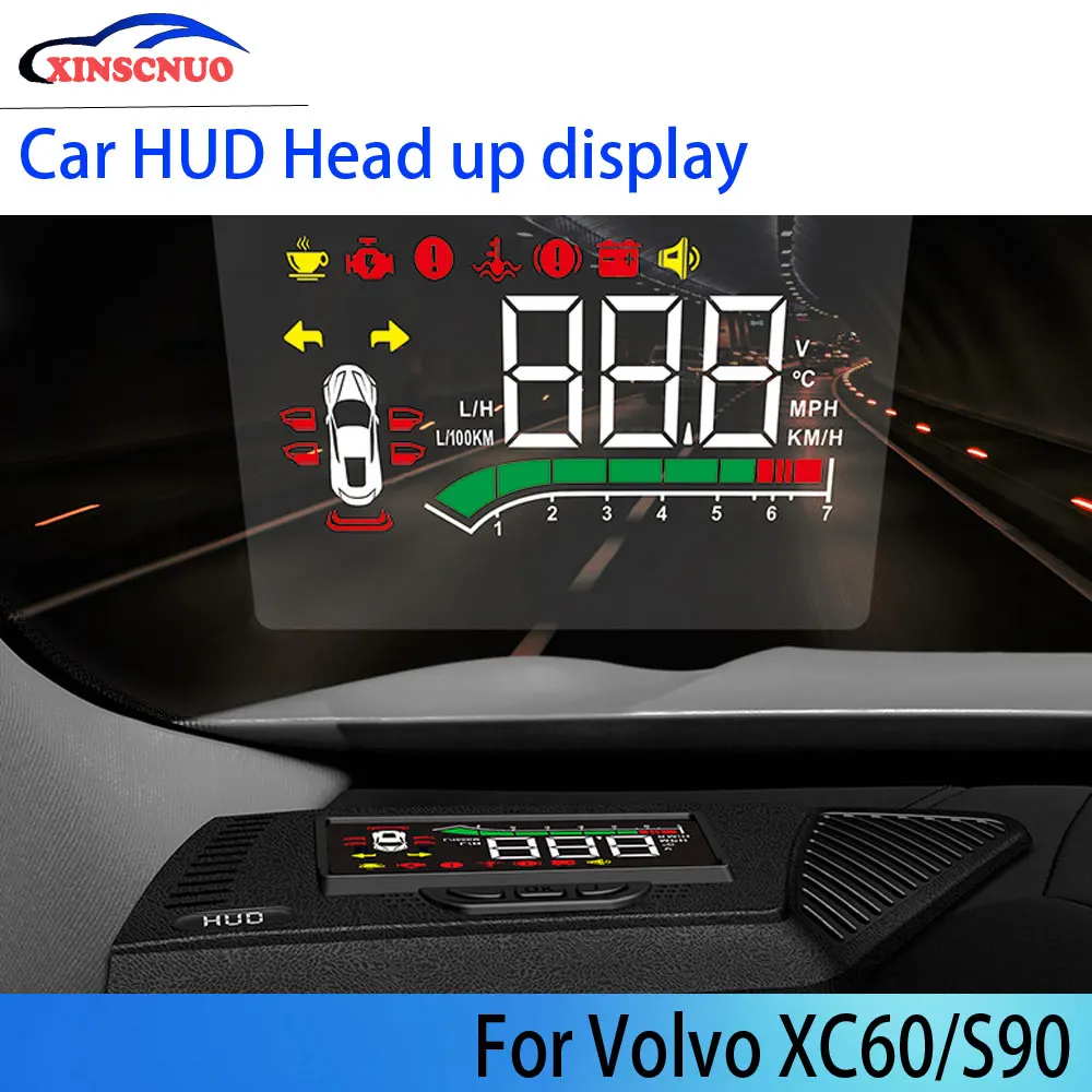 XINSCNUO Airborne компьютерный автомобильный HUD Дисплей для Volvo XC60/S90 2017 2020 безопасный