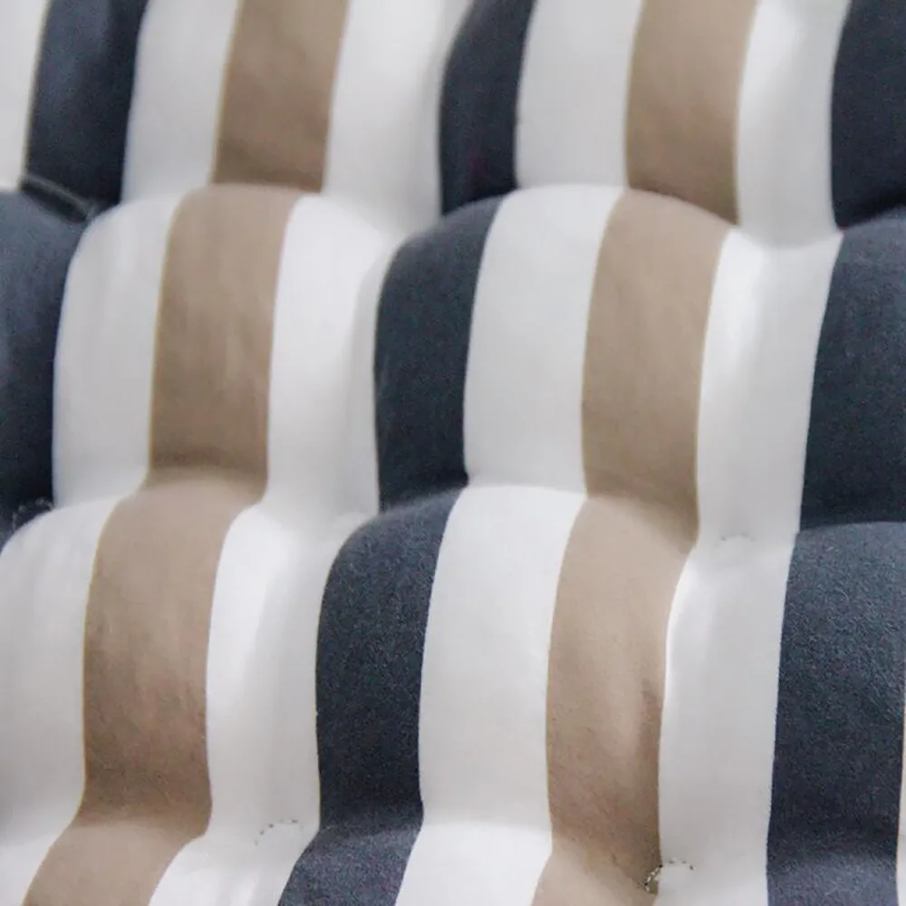 

40cm Comfort Fluffy Linen Cotton Square Stripe Seat Back Cushion Garden Patio Home Office Sofa Chair Seat Soft Cushion Pads