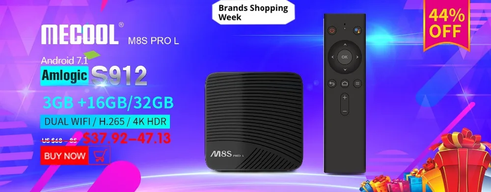 Android tv Box 2G 16G четырехъядерный 1000 M Ethernet 4 K HEVC/H.265 заказной MECOOL tv Box для просмотра фильмов Smart tv Box медиаплеер