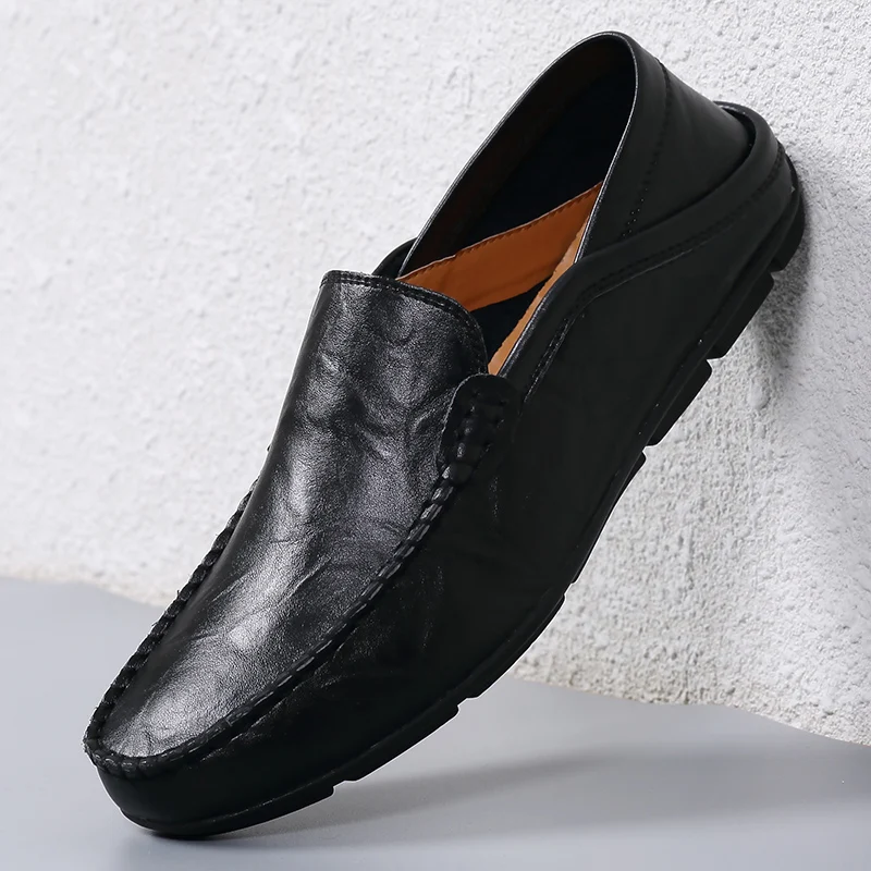 

Leather Casual Slip on Comfortable Mens Loafers Luxury Flats Sneakers Moccasins Fashion Lazy Driving Men Shoes