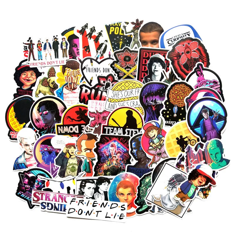 50 шт очень странные дела наклейки s чемодан для скейтборда сноуборд холодильник