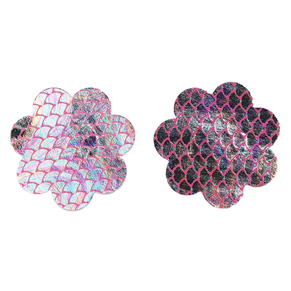 C-Flower 1 пара Женские сексуальные блестки Стикини голографическое сердце груди лепесток соски стикер Секс продукт грудь наклейка s невидимый бюстгальтер - Цвет: C-Flower