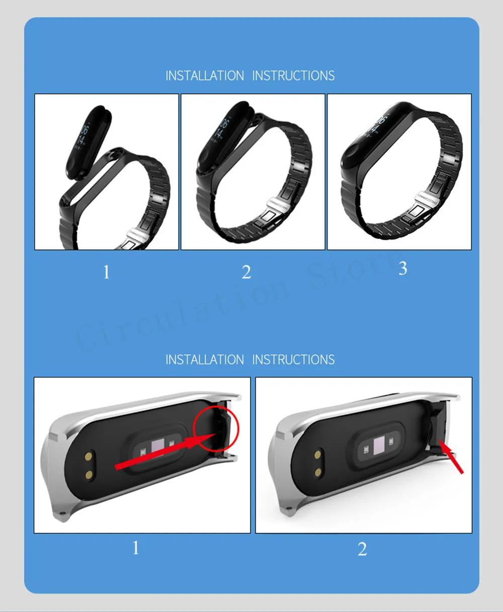 Браслет Mi band 4 3 с металлическим ремешком для Xiaomi Mi Band 3 4, Безвинтовой браслет Mi Band 4 3, браслет MiBand, браслет на запястье, умный браслет 4, сталь