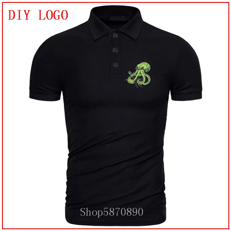 2020 Осьминог Левиафан kraken щупальца cthulu chtulhu морской Монстр camisetas polo hombre manga corta с