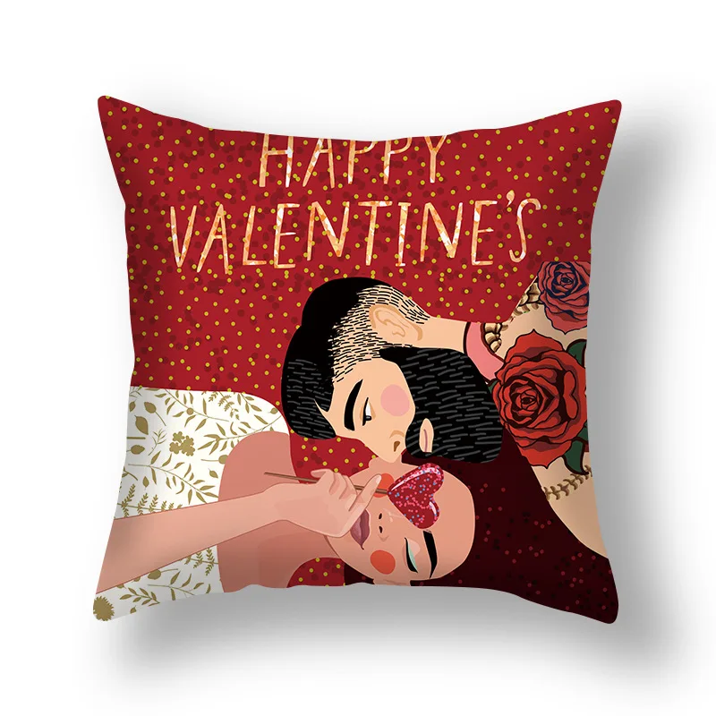 Новый костюм с сердечками и дизайн Подушка Чехол для подушки буквами домашний