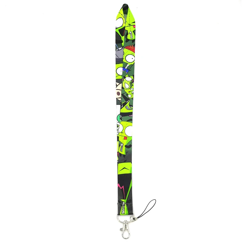 Захватчик Зим мультфильм Забавный винтажный шейный ремень Lanyards ID значок держатель для карт брелок мобильный телефон ремень подарок