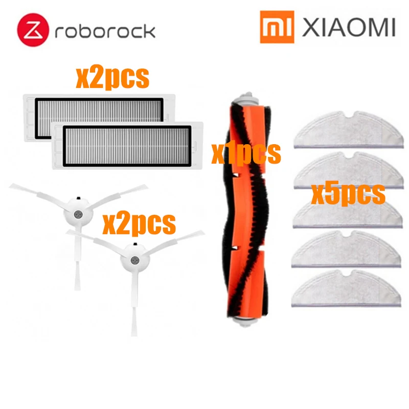 XM-RoborockZUHE10 Аксессуары для пылесосов Xiaomi Roborock S50, HEPA фильтр для швабры, основная щетка, боковая щетка, резервуар для воды, фильтр - Цвет: XM-RoborockZUHE10