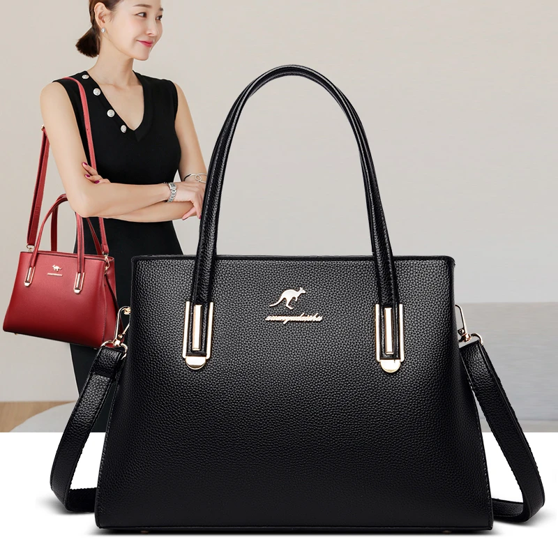 

Famous Brand Genuine Leather Women Soft Leather Shoulder Bags for Women 2021 New Designer High Quality Women Handbags Sac A Main