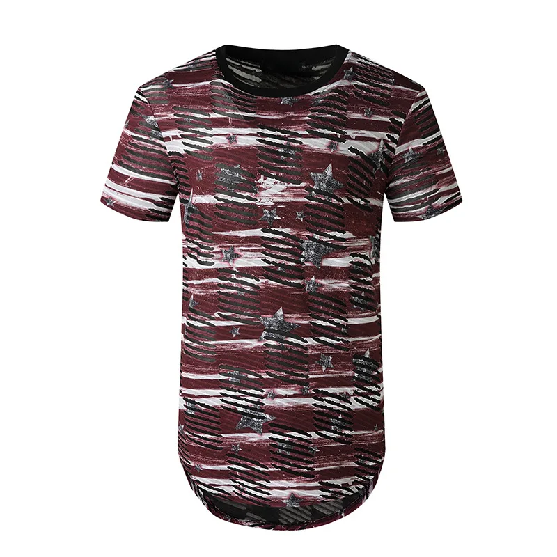 Летняя новая мужская футболка с коротким рукавом европейская Повседневная