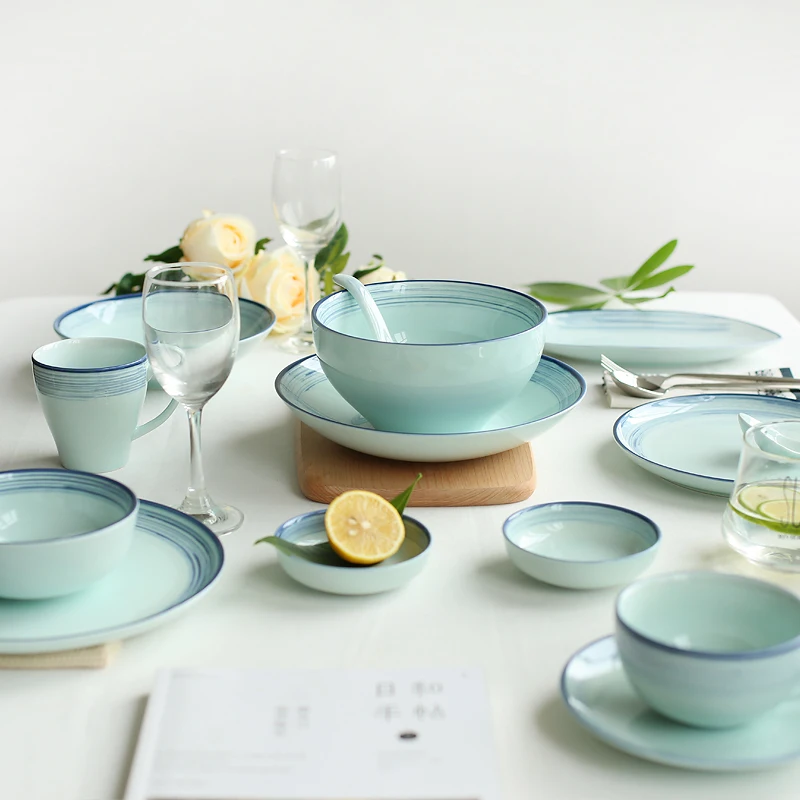 Японская керамическая посуда чаши для риса и супа блюдо приправа в виде