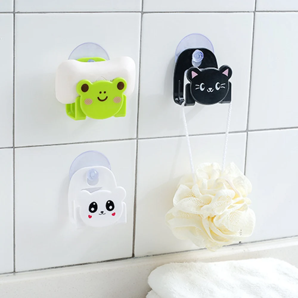 

Cartoon Sucking Disc Sponge Rag Rack Bathroom Supplies Sundries Racks Kitchen Storage SuppliesWall-Mounted Sink Storage Holders