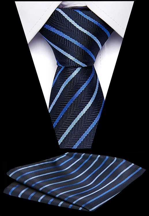 Роскошный мужской галстук-платок набор жаккардовый тканый шелковый галстук для