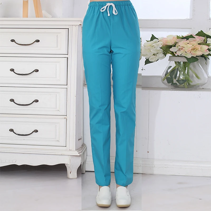 pants Новые больничные рабочие брюки для кормления стоматологические медицинские брюки санитара униформа для доктора нижняя часть хлопок больше карманов спа кормящих брюки санитара - Цвет: pants