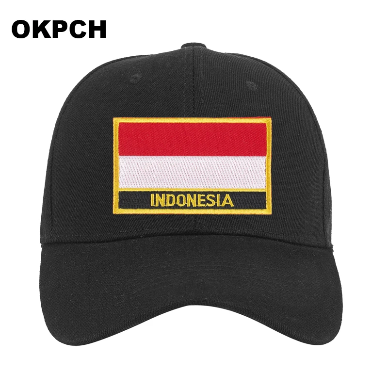 

Индонезия Флаг Бейсбол Кепки Для мужчин/женские тактические армейские хлопковая военная шапка US унисекс в стиле хип-хоп шапки на открытом в...