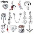 Шарм-подвеска для макияжа WOSTU, на высоком каблуке, из меди и циркона