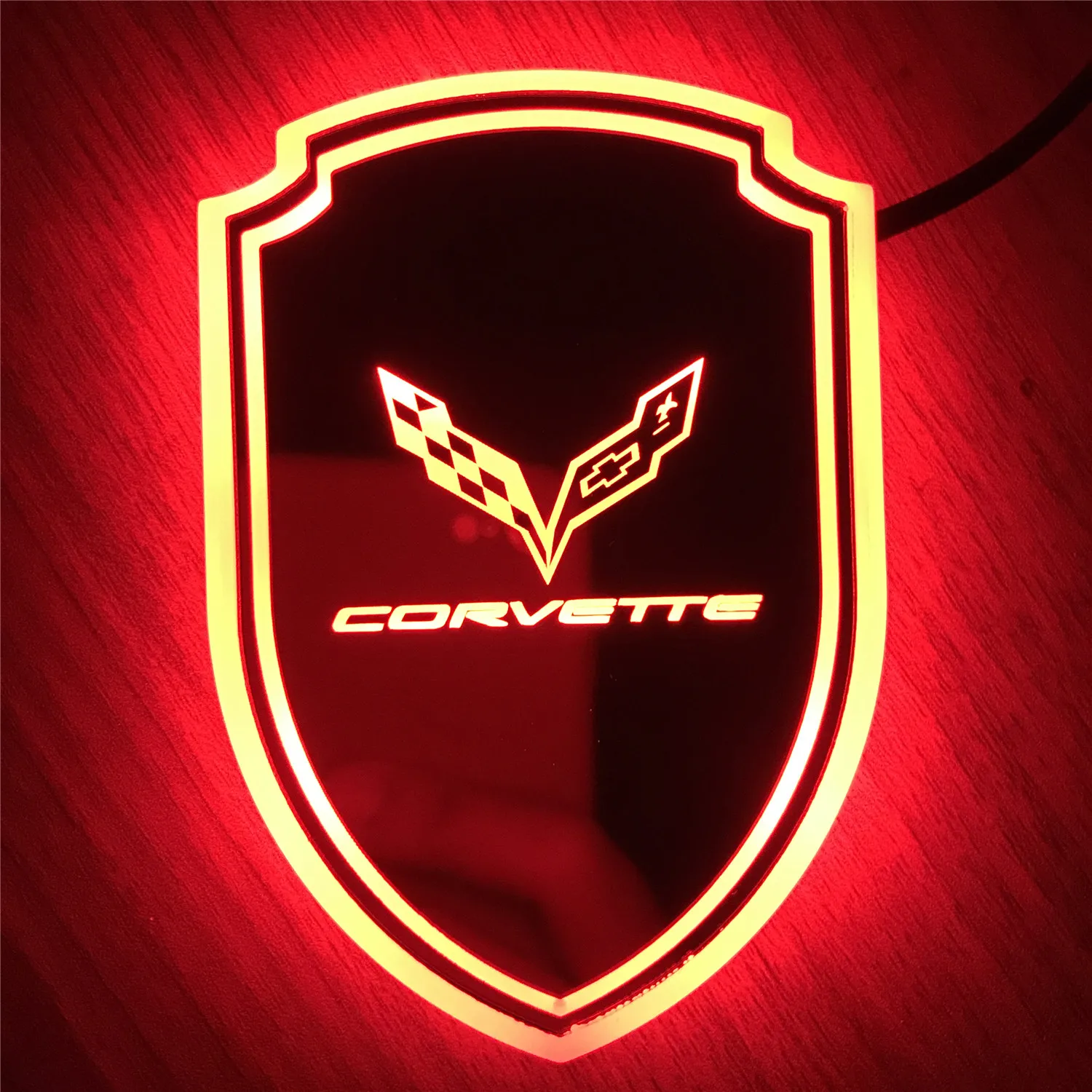 4x Corvette щит RGB светодиодный музыкальный ритм мигание атмосферсветильник для Chevrolet