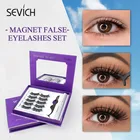 Набор Магнитных ресниц 5 пар, жидкая подводка для глаз, набор магнитных ресниц и пинцет, водонепроницаемые, стойкие, для наращивания ресниц, TSLM1
