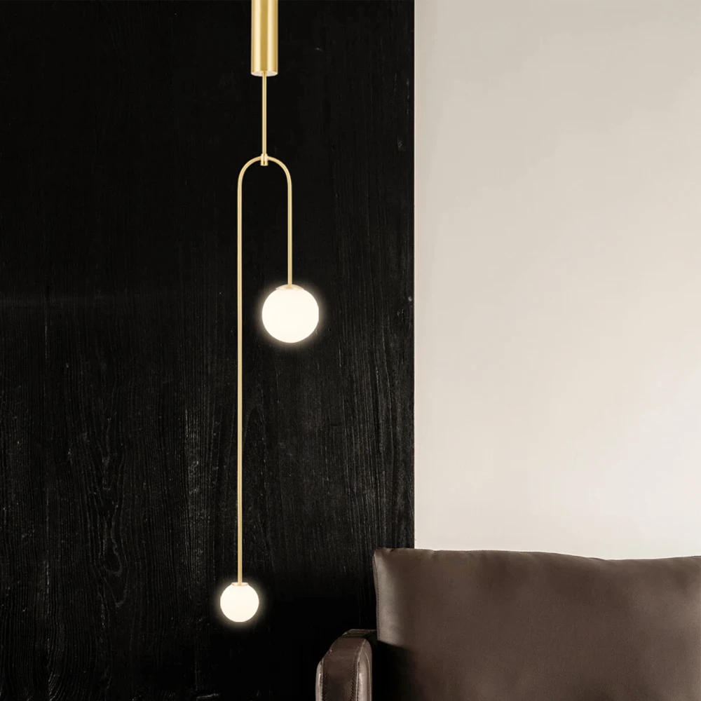 Скандинавский стеклянный шар подвесные светильники для спальни современный