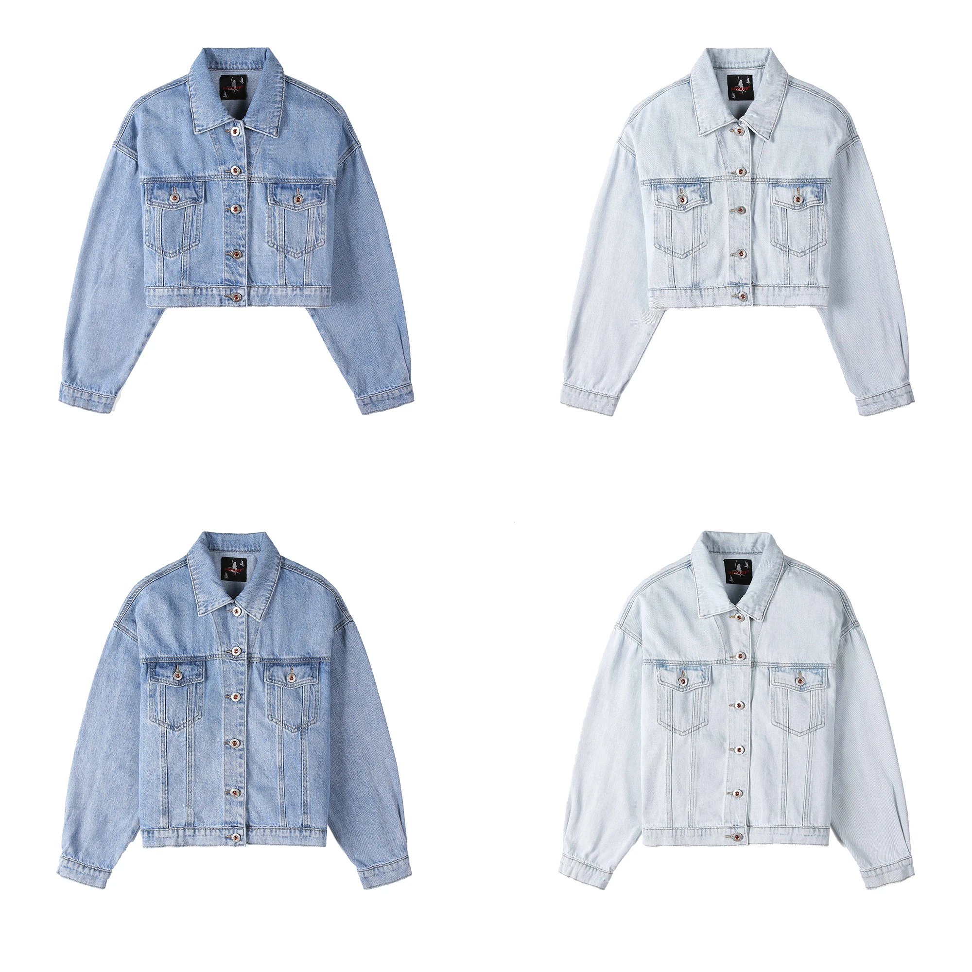 Куртка женская демисезонная из денима с вышивкой |