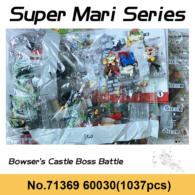 

1037pcs Super Marioed House Bowser Castle Building Blocks Adventure Set Classic Dolls Bricks Toys For Boy Christmas Gifts 71369