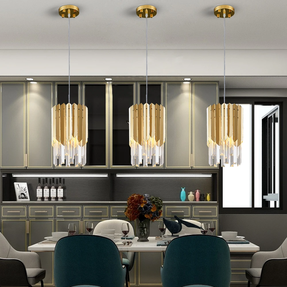 Youlaike Современная хрустальная люстра для столовой одиночный светильник