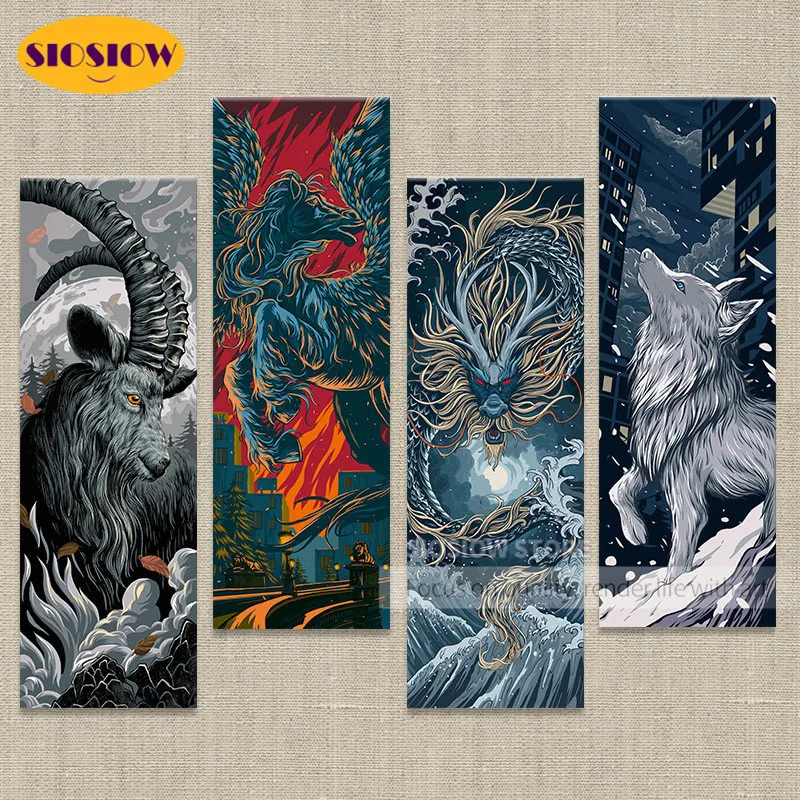 Алмазная картина 5d с полным заполнением своими руками миф животные зверь 3D