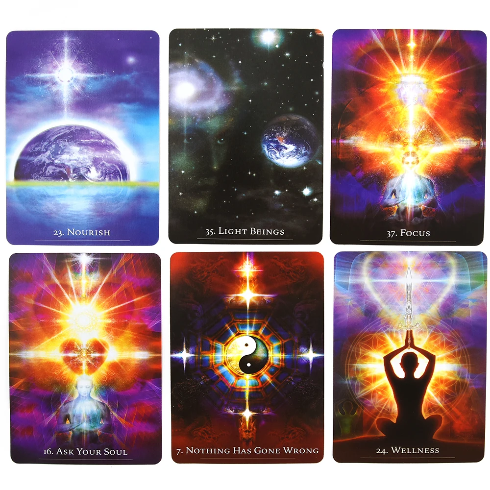 

The Secret Language of Light Oracle Transmissions From Your Soul Cards Game Board Game Deck Toy for beginners with guidebook