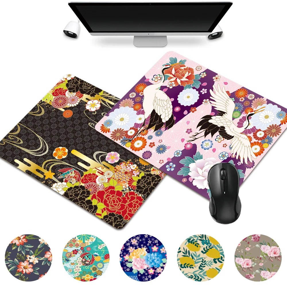 

Computer Mousepad Smooth Gamer Mouse Pad Flower Pattern Series Mouse Pad Small Waterproof Office Laptop Desk Accessories