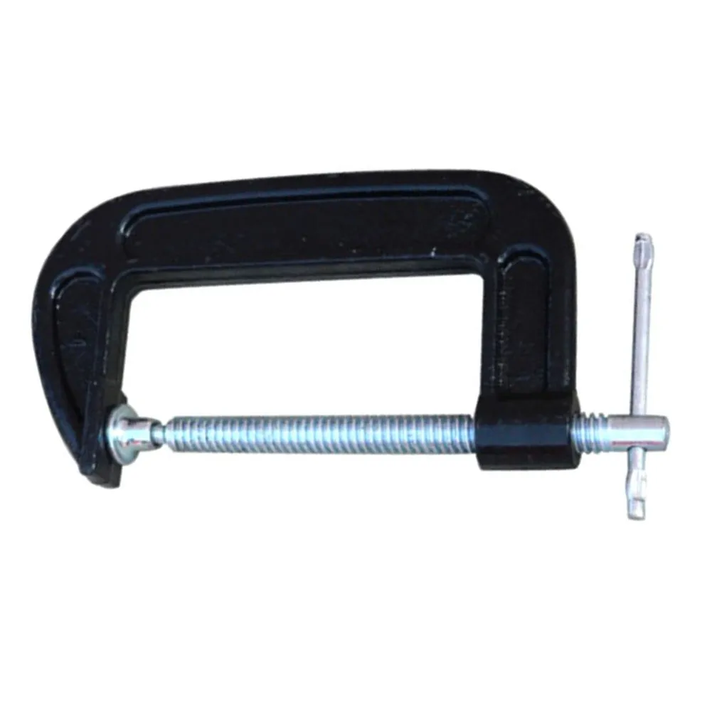 

Adjust Heavy Duty G Clamp 2/3Inch Metal Heavy Duty Steel Frame Reinforced Welding Work G-Clamp Woodworking C/W Soft Jaw Pads