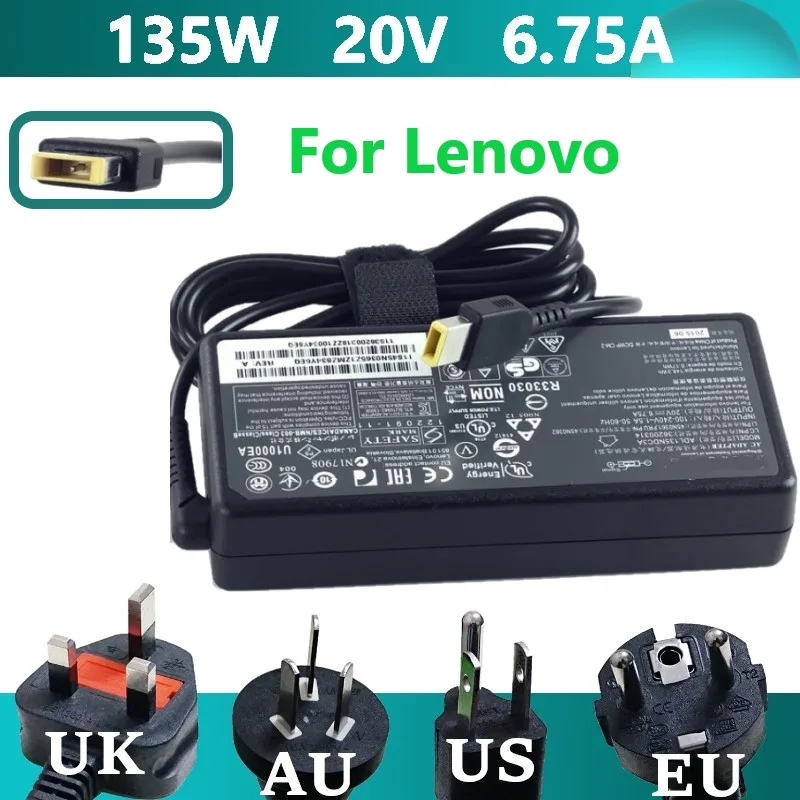 Оригинальный адаптер питания переменного тока для ноутбука IBM Lenovo T440p Y50 70 20V 6.75A