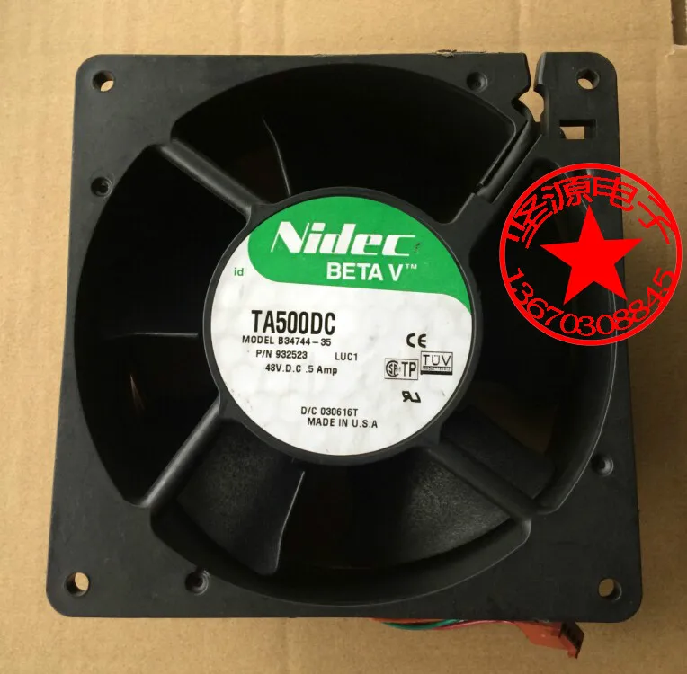 Вентилятор охлаждения сервера Nidec TA500DC B34744-35 DC 48 в 127 а 127x50 мм, 4 провода