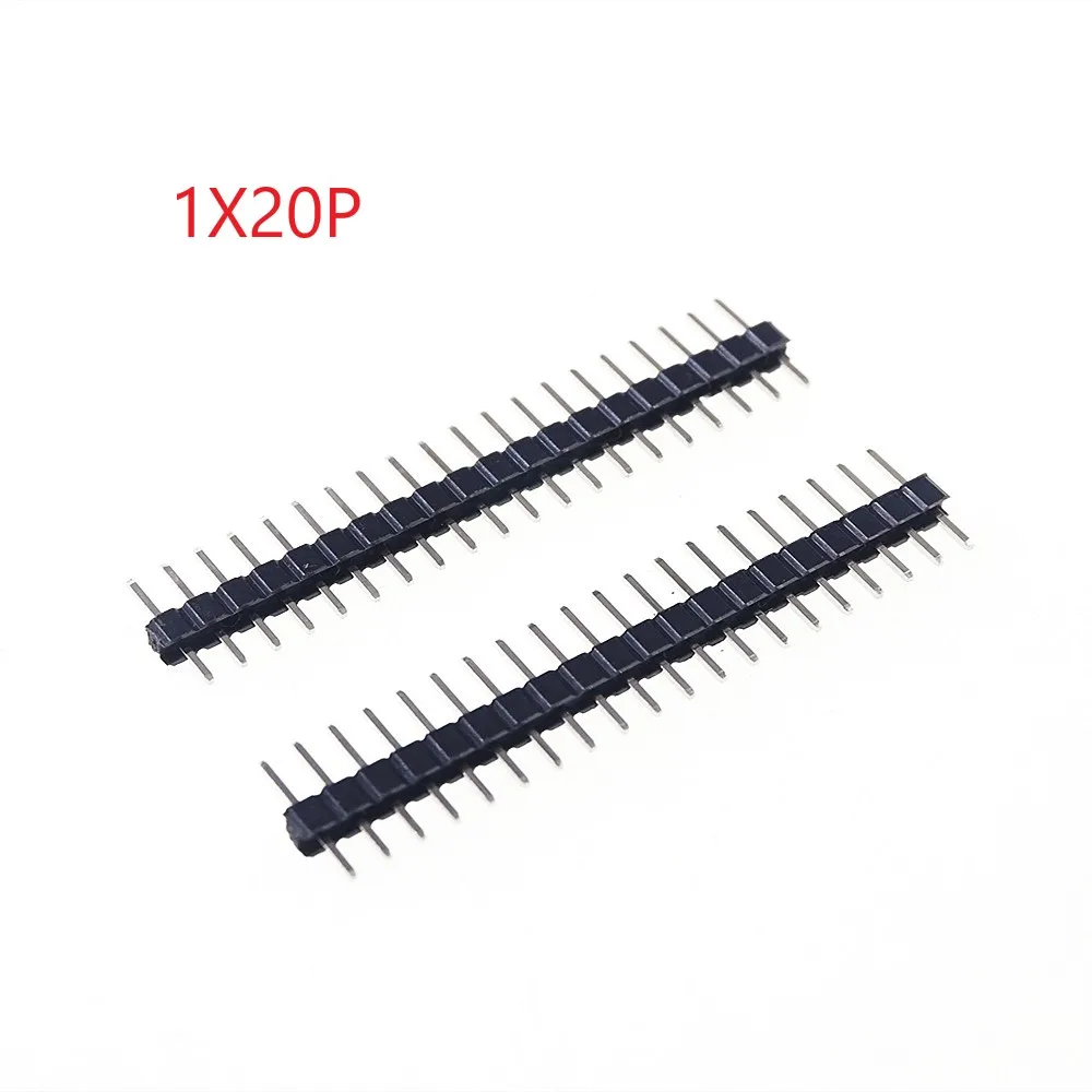 1000 шт., 1x20 P, 20 контактов, 2,0 мм, Однорядная прямая печатная плата, изолятор с сквозным отверстием, высота 180 мм, стандартная