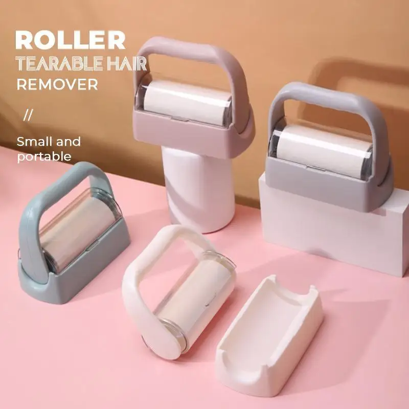 Ролик разрываемая удаления волос ручка липкий ролик для пыли Бумага клейкая