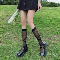 ladies black stockings thin anti hook silk summer outer wear sexy letter socks trendy pantyhose